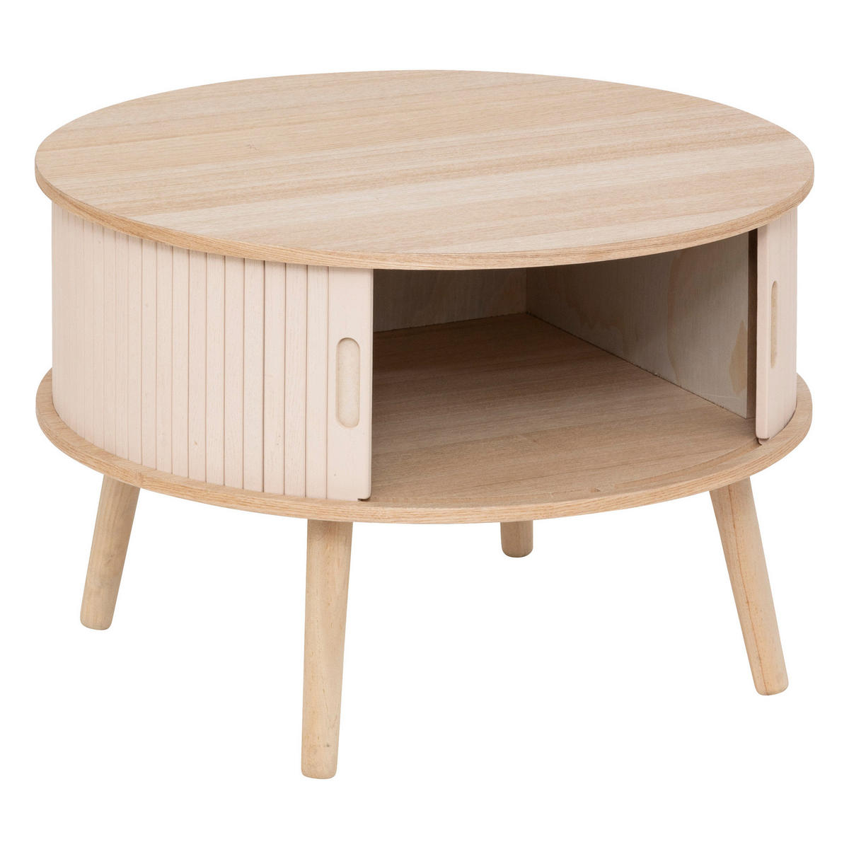 COUCHTISCH mit Stauraum unter der Tischplatte Nyos Beige 60/60/40,7 cm - Beige, Holzwerkstoff (60/60/40.7cm) - Atmosphera Createur d´interieur