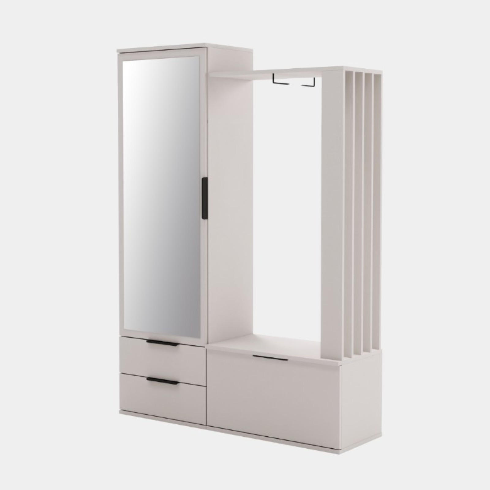 GARDEROBENSCHRANK SPECCHIO 140/200/43 Modern Garderobenschrank Beige - Beige, Holzwerkstoff (140/200/42.5cm) - MASSENO