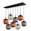 HÄNGELEUCHTE Velo 8-flammig Mehrfarbig Ø 20cm - Multicolor/Schwarz, Glas (20/20/20cm) - s.luce