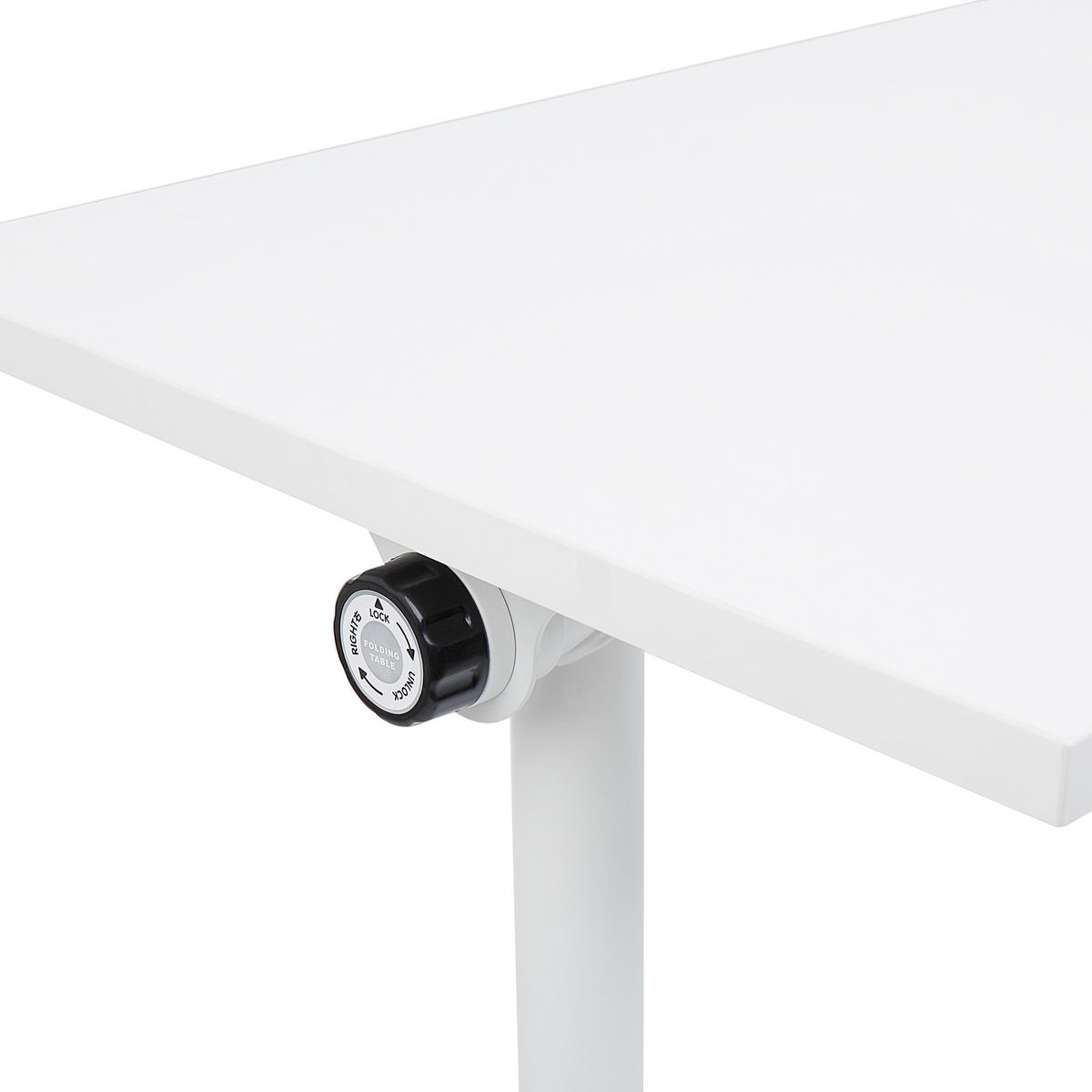 PSACÍ STŮL Skládací Bílý 120/60 cm s kolečky Cavi - bílá, kompozitní dřevo (60/120/75cm) - Beliani