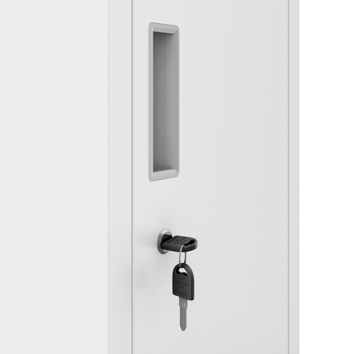 MITARBEITER-GARDEROBENSCHRANK BARTEK 1 PLUS - Weiß, Metall (29/172/45cm)