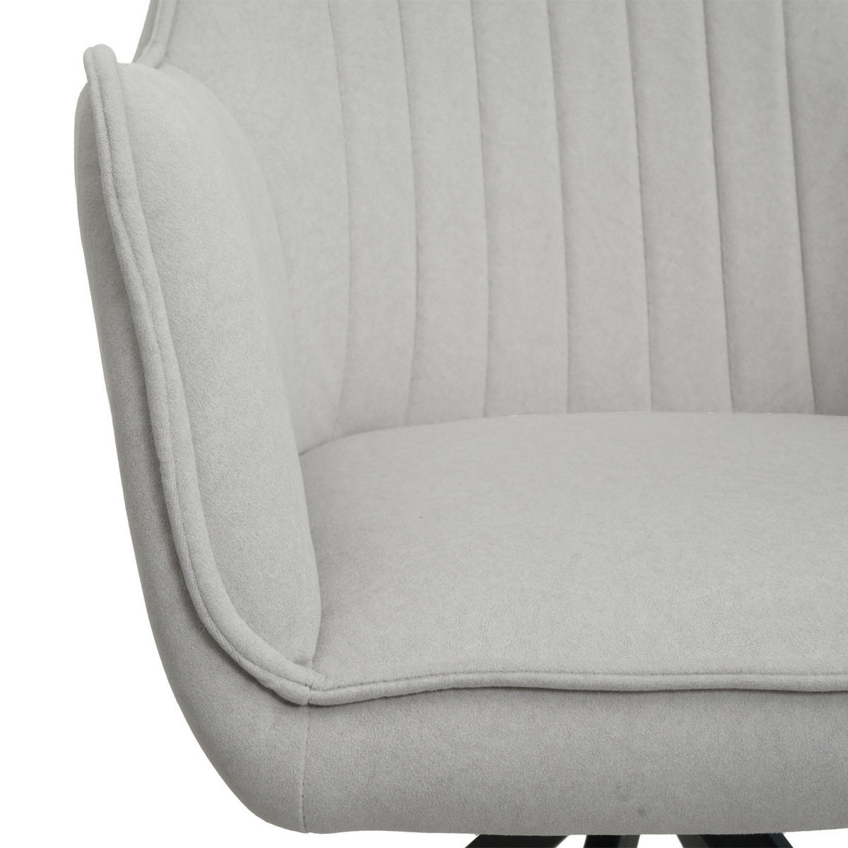 ESSZIMMERSTUHL 2er-Set 87x58x55cm Sitzhöhe 46cm drehbar Auto-Position Stoff/Textil Creme-Beige - Beige, Textil (58/87/55cm) - CHEFGASTRO