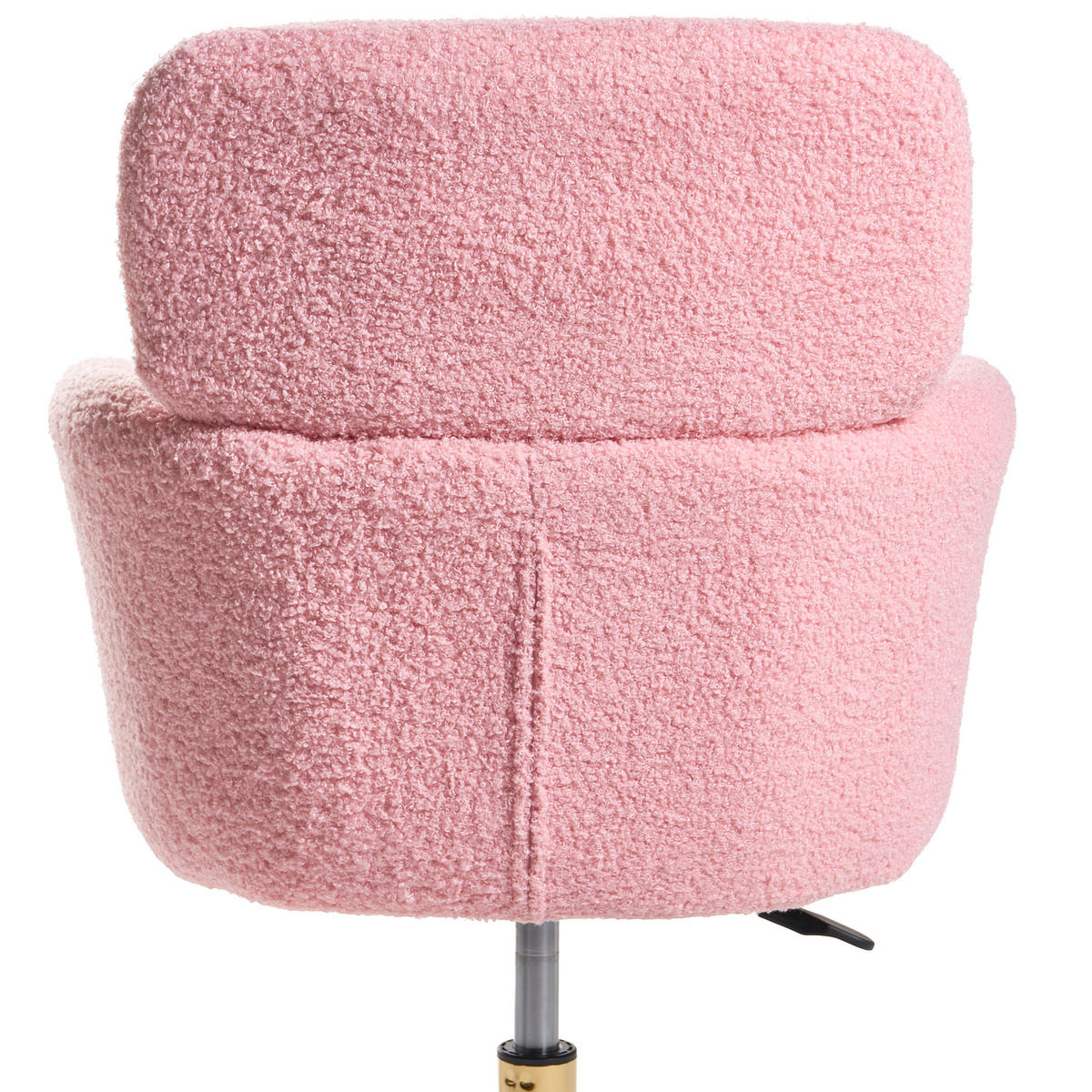 SCHREIBTISCHSTUHL Bouclé Rosa Alena - Pink, Textil (60/84/60cm) - Beliani