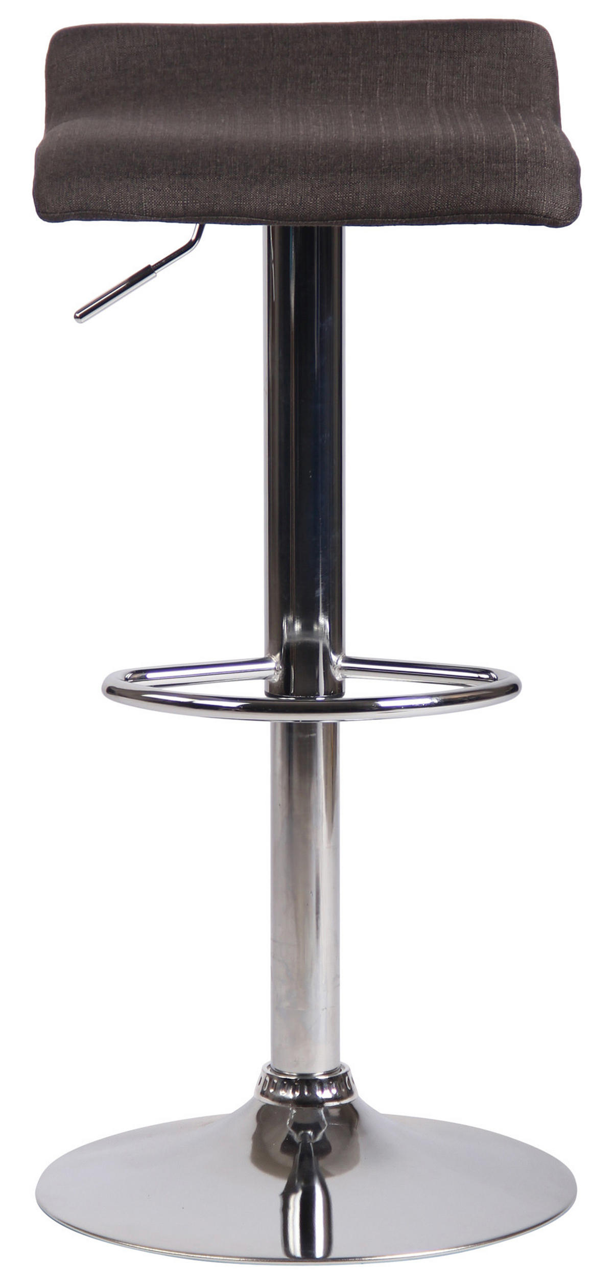 BARHOCKER Stoff dunkelgrau - Chromfarben/Dunkelgrau, Textil/Metall (36/63/39cm) - CLP