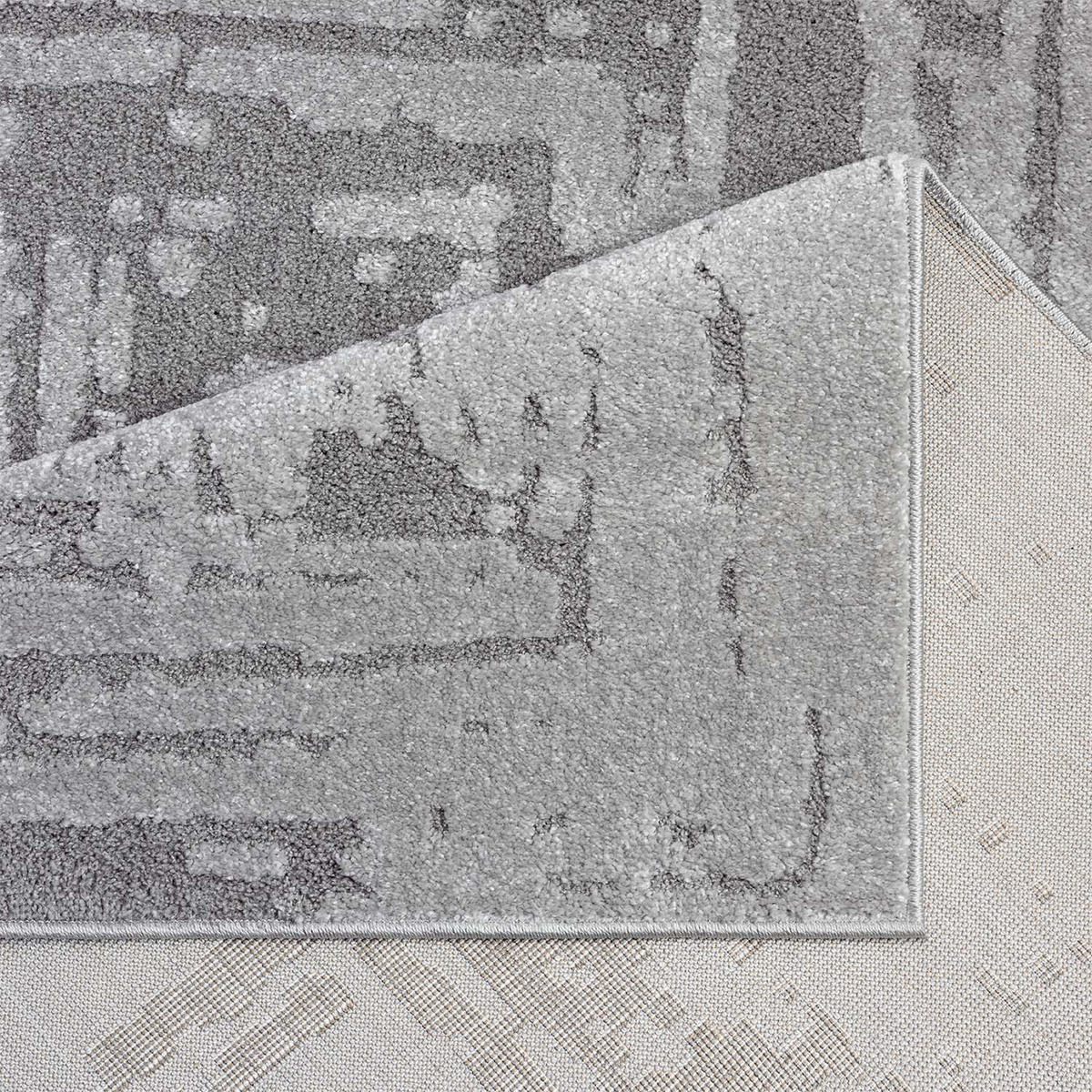 KURZFLOR-TEPPICH Flair 171 Grau 200x290 cm - Grau, Textil (200/290cm) - carpet city