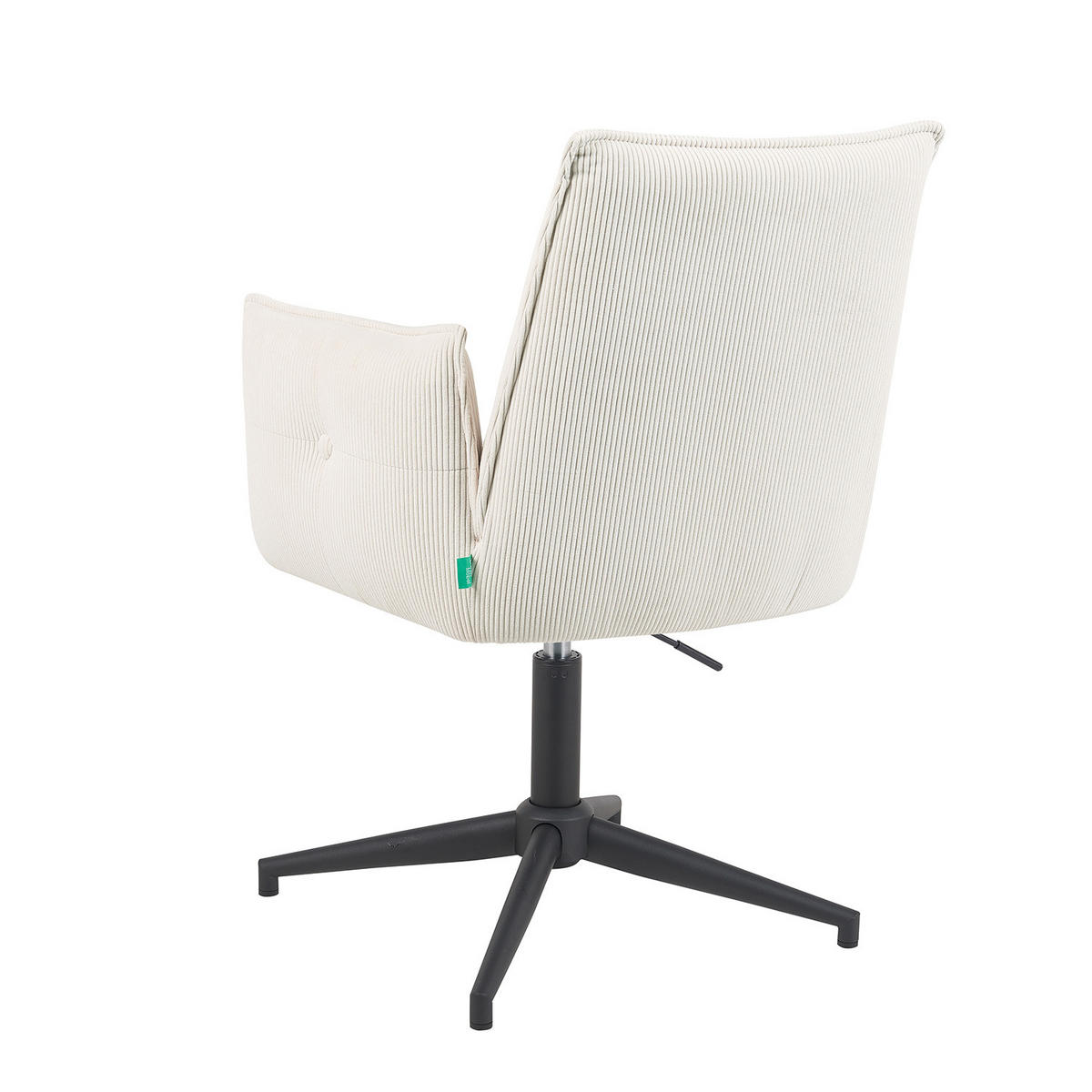 BÜROSTUHL Mika-Till - Creme/Schwarz, Textil/Metall (60/85/63cm) - DUBI Möbel