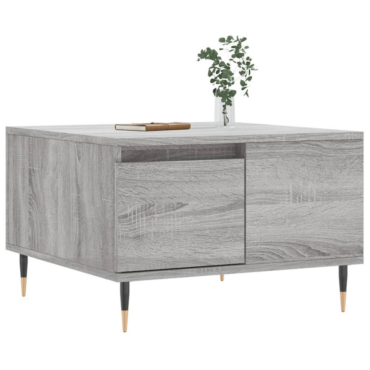 COUCHTISCH Grau Sonoma 55x55x36,5 cm Holzwerkstoff - Grau, Holzwerkstoff (55/55/36.5cm) - furnicato