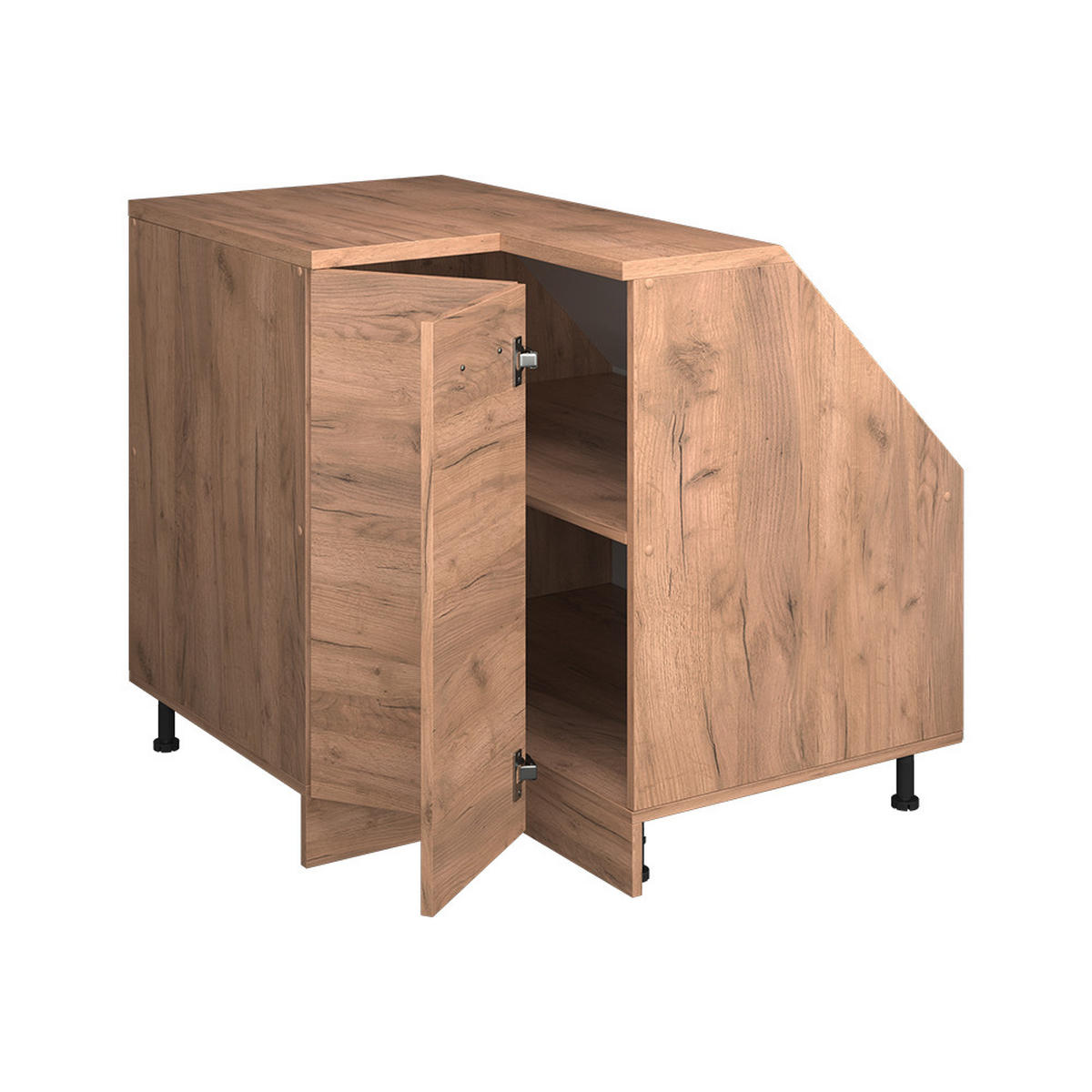 KOTNI KUHINJSKI ORMAR ZA KOSINE KROVA R-Line Hrast zlatnog tona 75.6 cm s 1 vratima, korpus ormarića dubine 60 cm - hrast medunac, drvni materijal (75.6/83.8/60cm) - Vicco