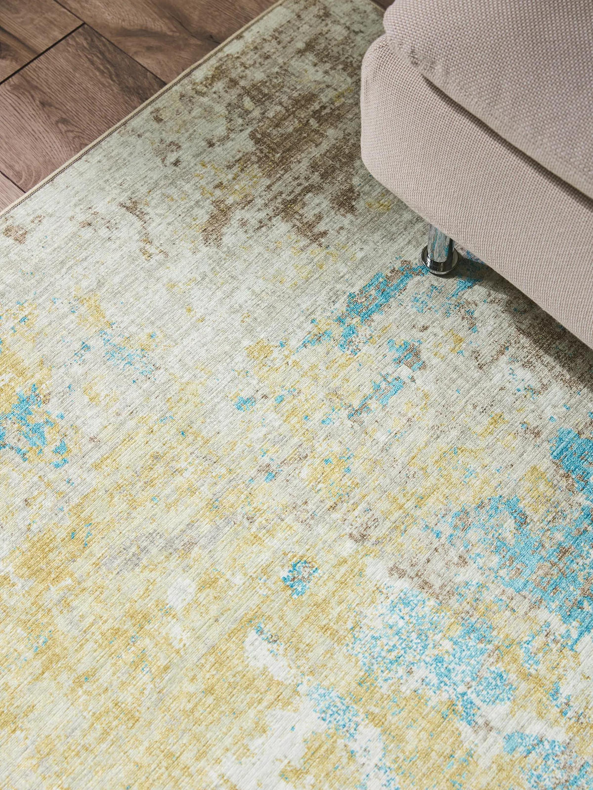 TEPPICH Laury Gelb 120x170 cm - Gelb, Textil (120/170cm) - benuta Pop