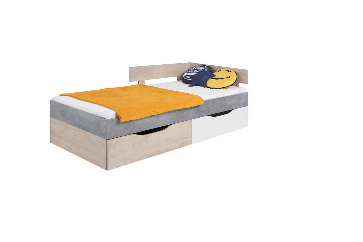SCHLAFZIMMER Set 6-tlg. SIGMA System – Weiß / Sonoma Eiche - Eichefarben, Holzwerkstoff (135/190/135cm) - hi-markt