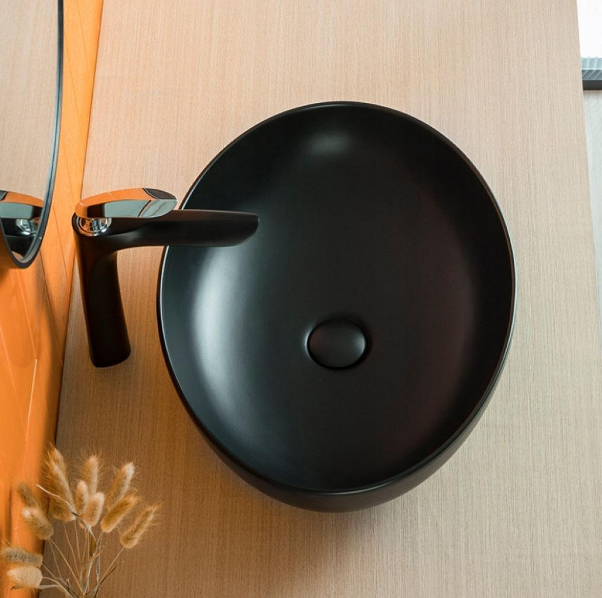 WASCHBECKEN, schwarz 41,5/33/15 cm - Schwarz, Keramik (41.5/15/33cm)