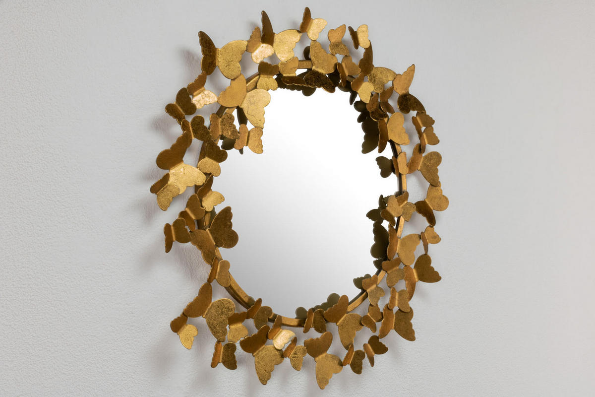 WANDSPIEGEL Gold 63/63 cm - Goldfarben, Metall (5.12/63/4cm) - KUNSTLOFT