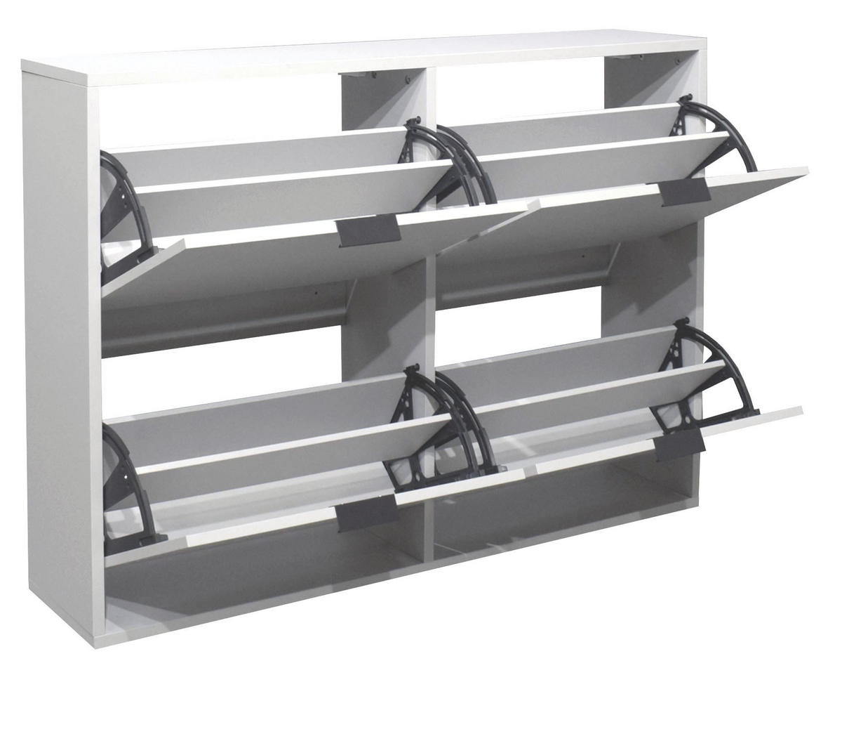SCHUHSCHRANK Erna 120x25x86 Kreidegrau matt Lack - Hellgrau, Holzwerkstoff (120/86/25cm) - 58aufmkessel