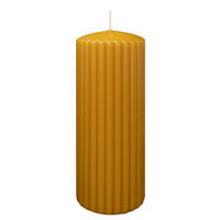 RILLEN KERZEN Natur 200 x Ø 80 mm, 4 Stück - Naturfarben, Paraffin (8/20/20cm) - Wiedemann Kerzen