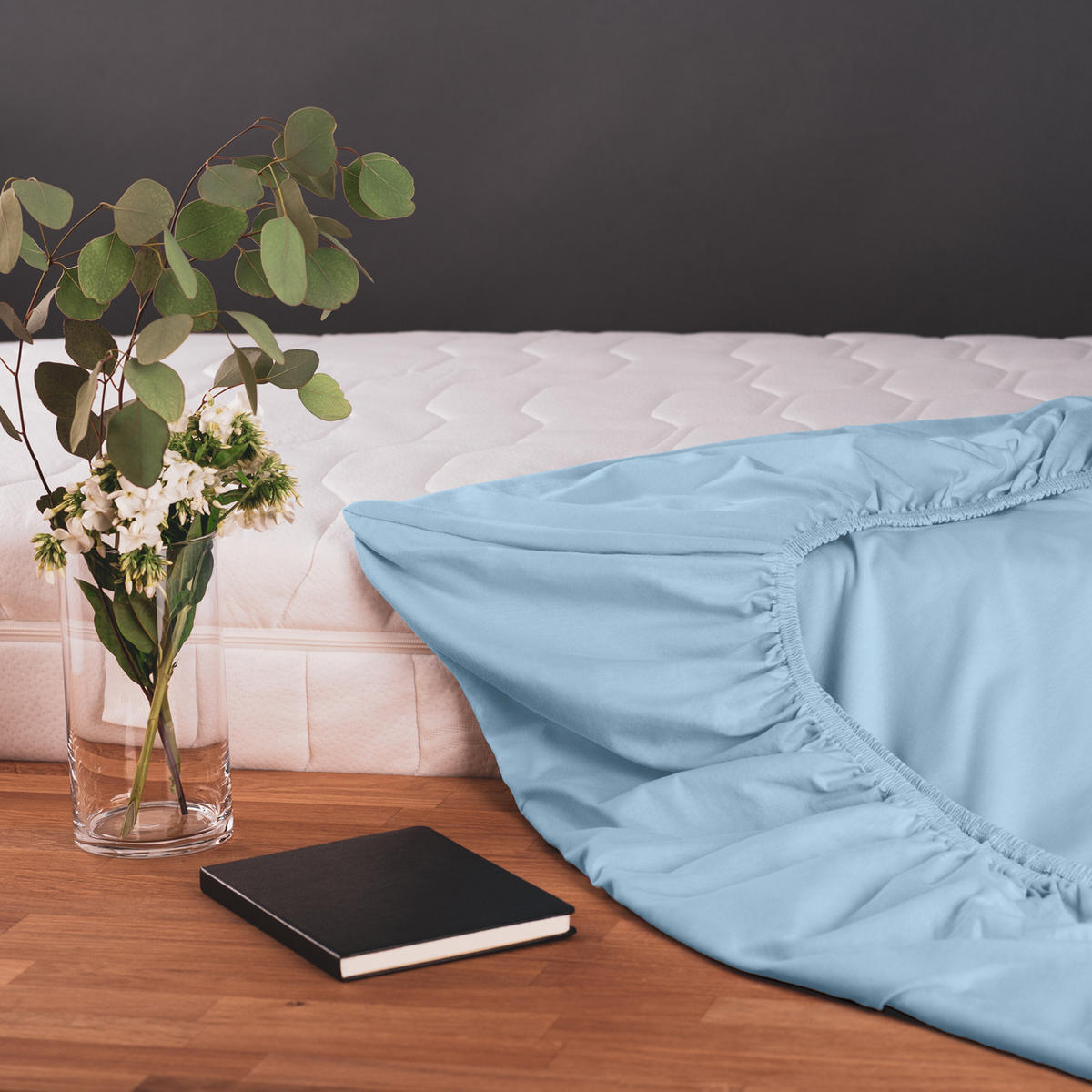 SPANNBETTLAKEN 120/200/30 cm Blaugrau - Blaugrau, Textil (120/200cm) - Blumtal