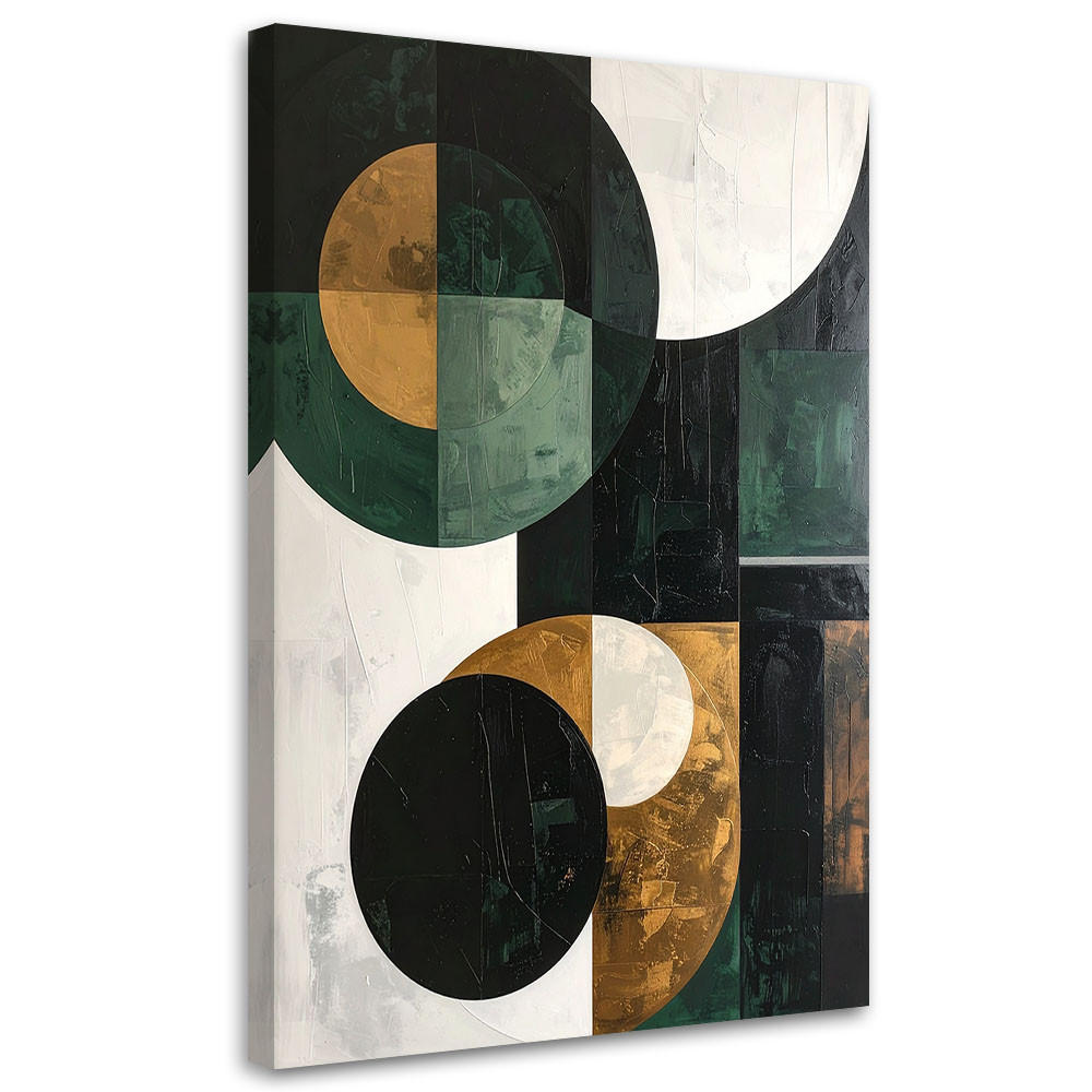 LEINWANDBILD 3D und geometrisch 60x90cm - Grün, Textil (60/90cm) - Feeby