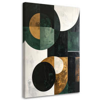 LEINWANDBILD 3D und geometrisch 60x90cm - Grün, Textil (60/90cm) - Feeby