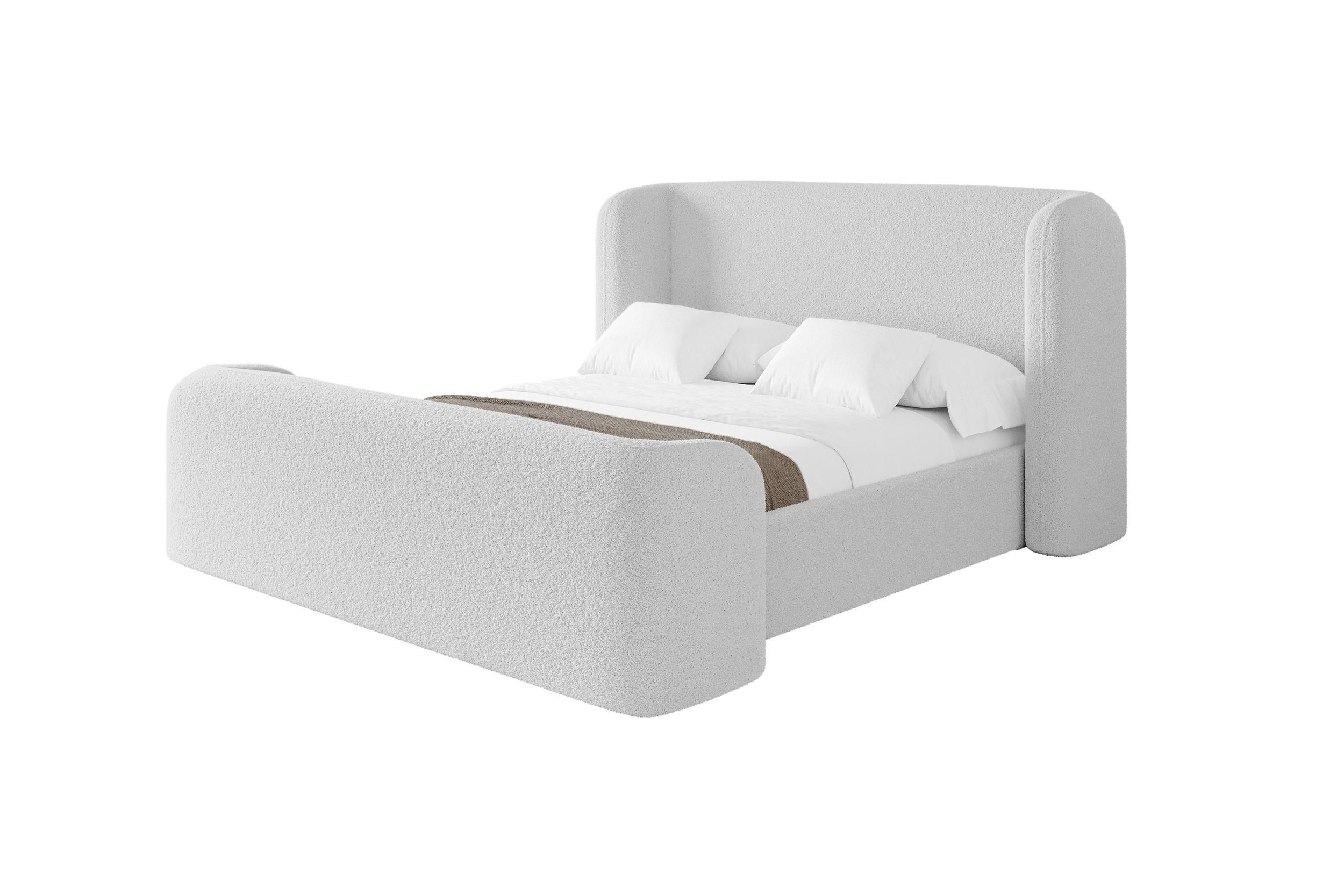 Altdecor Polsterbett Silber 180x200 cm
