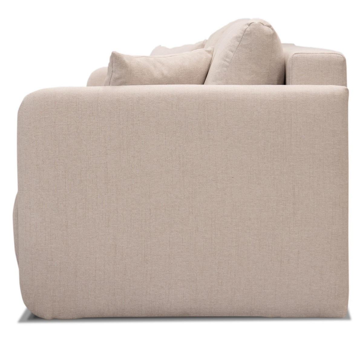SOFA Anvio hellbeige mit Schlaffunktion - Ecru/Schwarz, Kunststoff/Textil (220/88/100cm) - Selsey