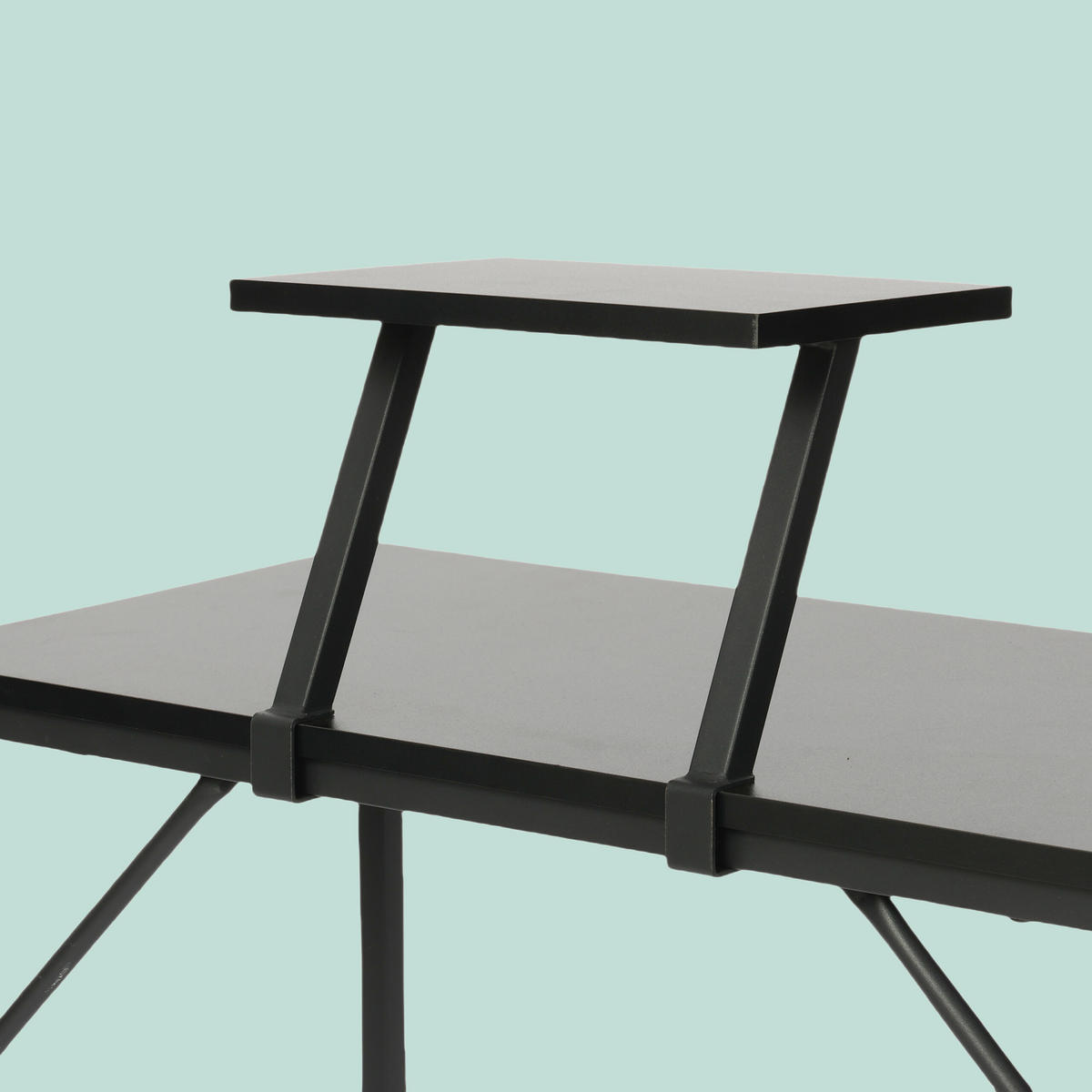 PÍSACÍ stôl - čierna, kov/kompozitné drevo (40/80/75cm) - Relaxdays