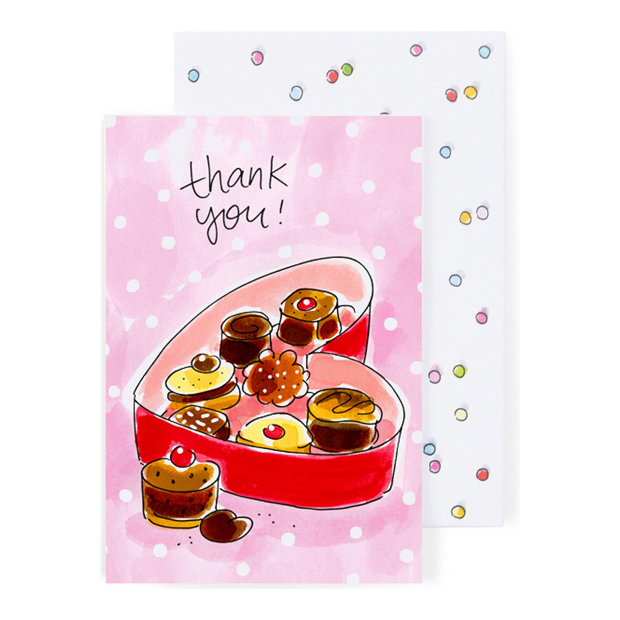 GRUSSKARTE Danke - Bonbons in Bunt - 17 x 11,5cm - Multicolor, Papier (11.5/0.2cm) - Blond Amsterdam
