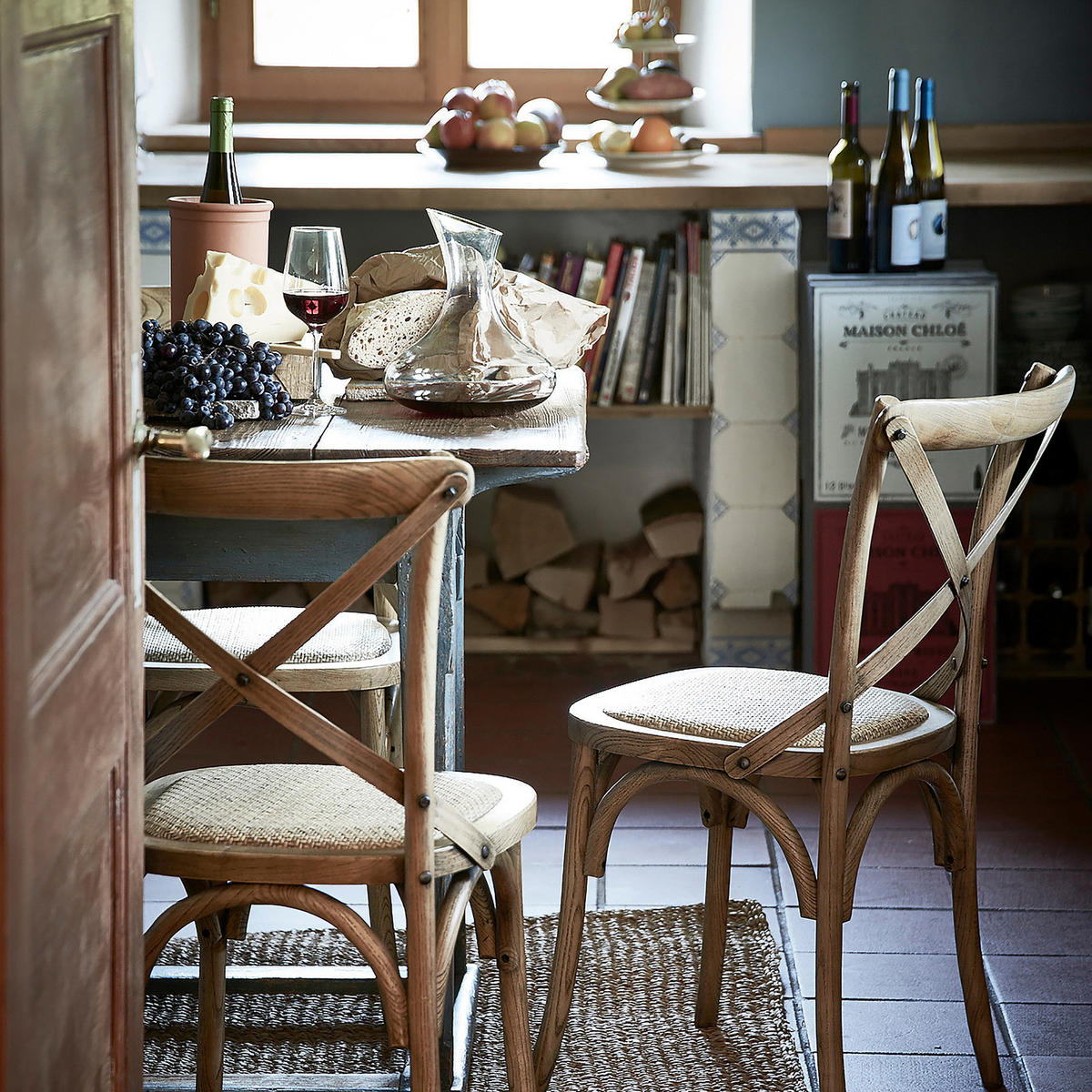 STUHL (2er Set) Cross Country - Braun, Naturmaterialien (42/87/46cm) - Butlers