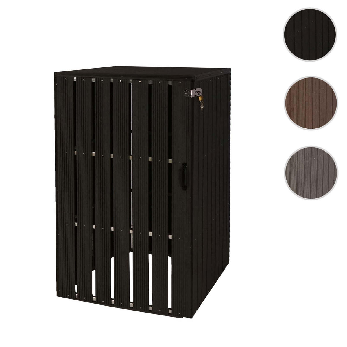 1-/2ER WPC-MÜLLTONNENVERKLEIDUNG Anthrazit - Anthrazit, Metall (77/115/97cm) - MCW