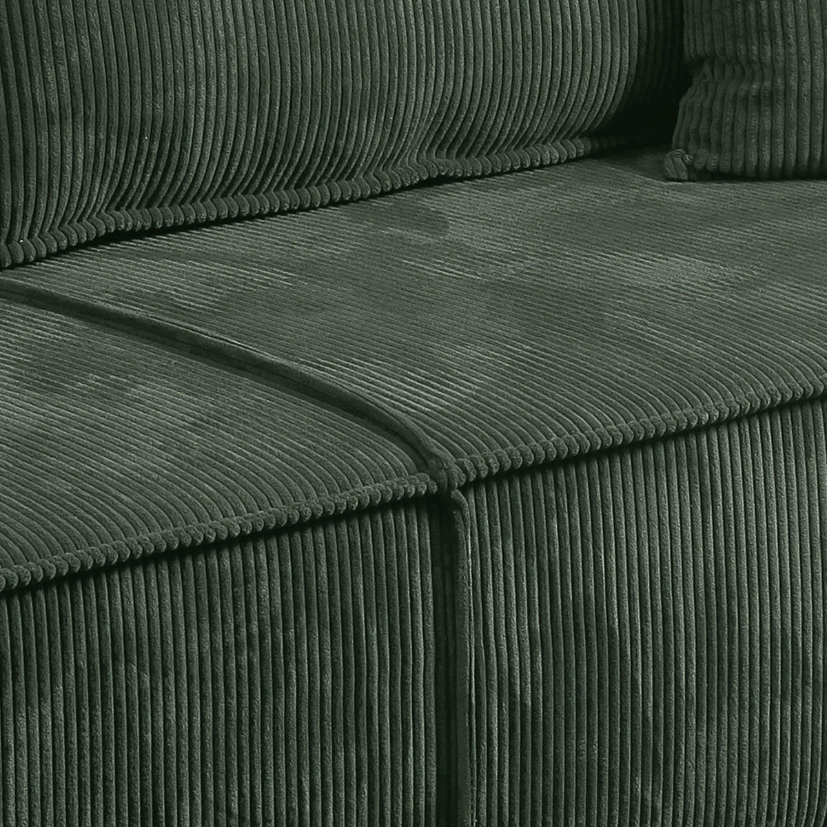 SOFA Isaac 4 Sitzplätze Tannengrün - Grün, Holzwerkstoff (255/85/105cm) - Petits-meubles