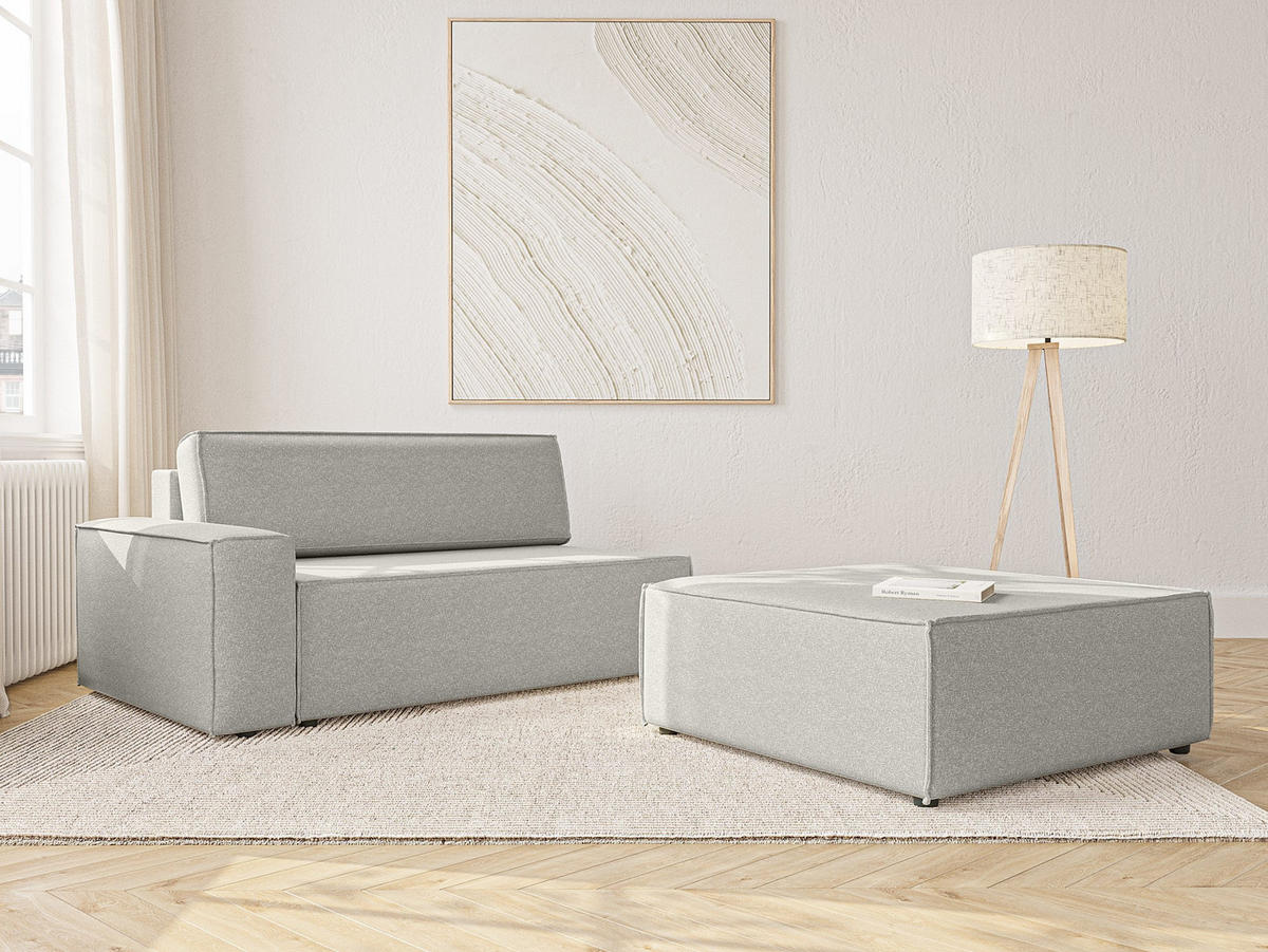 SCHLAFSOFA Lummo Si mit Schlaffunktion, Grau - Grau, Textil (263/70/100cm) - Fedve