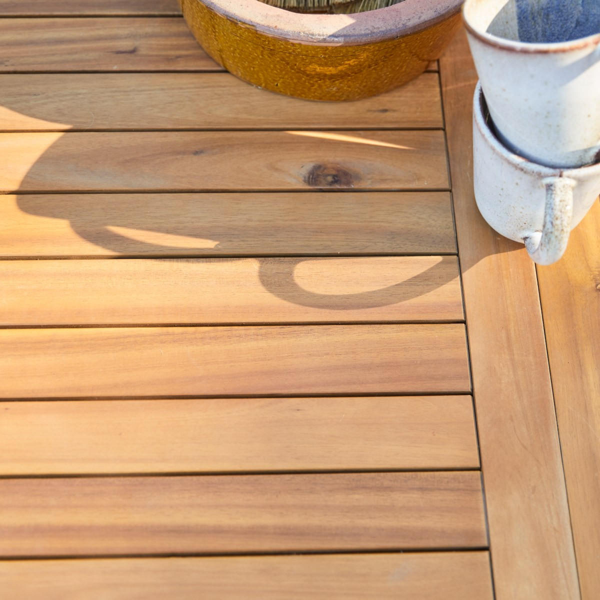 GARTENMÖBEL-SET 5-tlg Capri Braun aus Akazie - Braun, Holz - Tikamoon