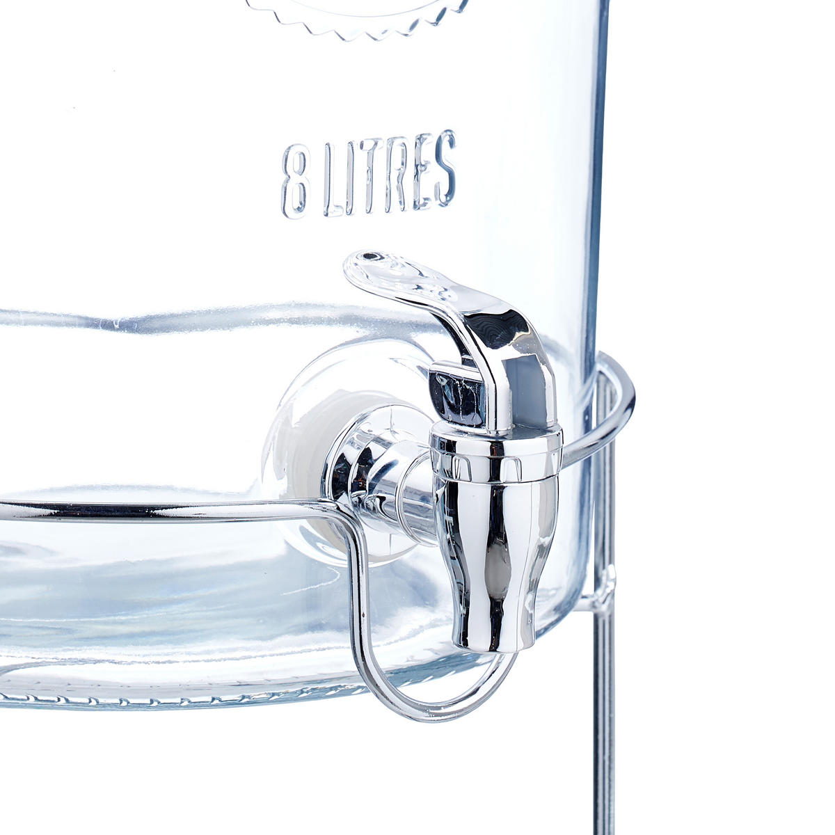 GETRÄNKESPENDER - Transparent, Glas/Kunststoff (8L) - Relaxdays