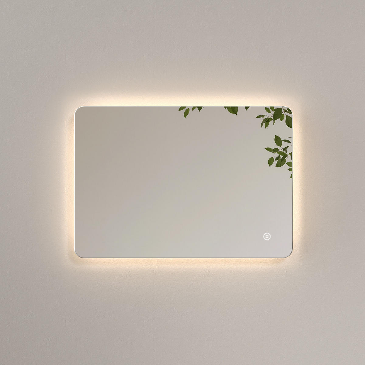 BADSPIEGEL mit Touch-Bedienung Beleuchtung Rechteckig 70/50 cm - Weiß, Glas (50/3/70cm) - EMKE