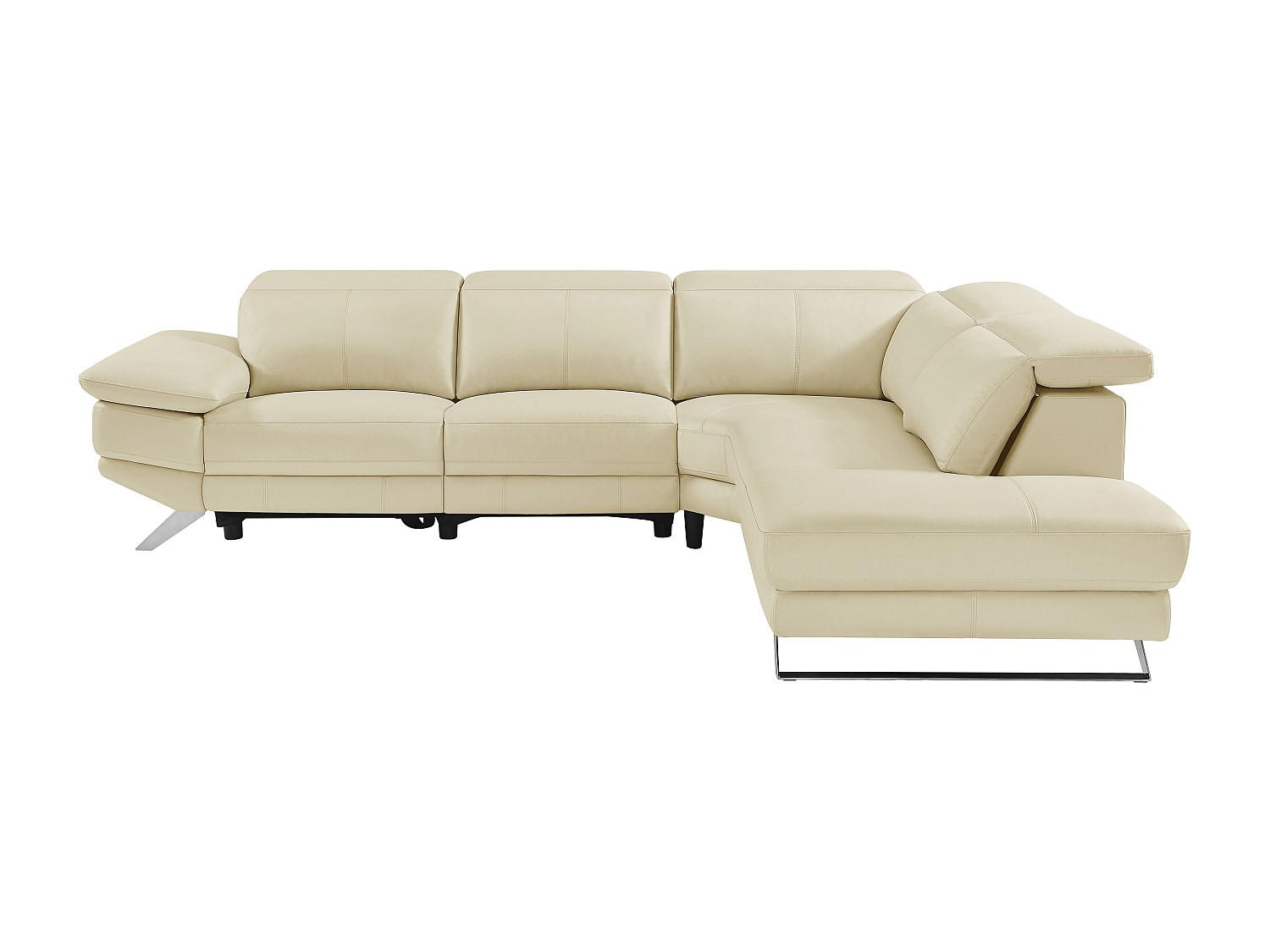 RELAXSOFA - 6 Personen - Leder - Beige - Beige, Leder (299/76/239cm) - Vente-Unique