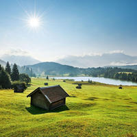 FOTOTAPETE Alpen 450 x 280 cm - Grün, Papier (450/280cm) - Sanders & Sanders