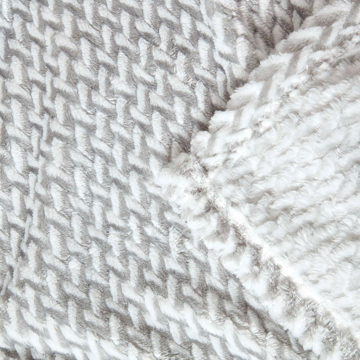 SAMT-WOHNDECKE Mora 130/160 cm, Jacquard - Grau, Textil (130/160cm) - Homescapes