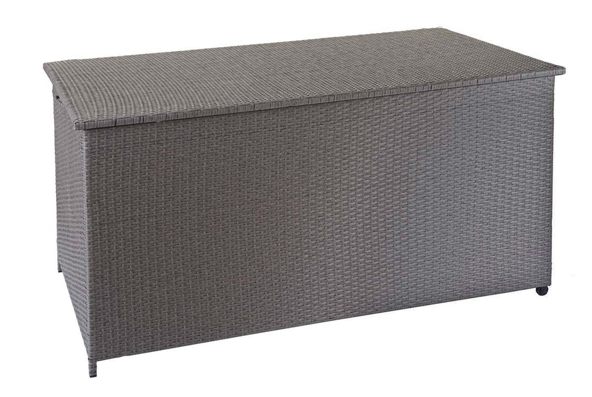 KISSENBOX aus Poly-Rattan HxBxT 80x160x94cm Premium grau 320L - Grau, Kunststoff (160/80/94cm) - PROREGAL