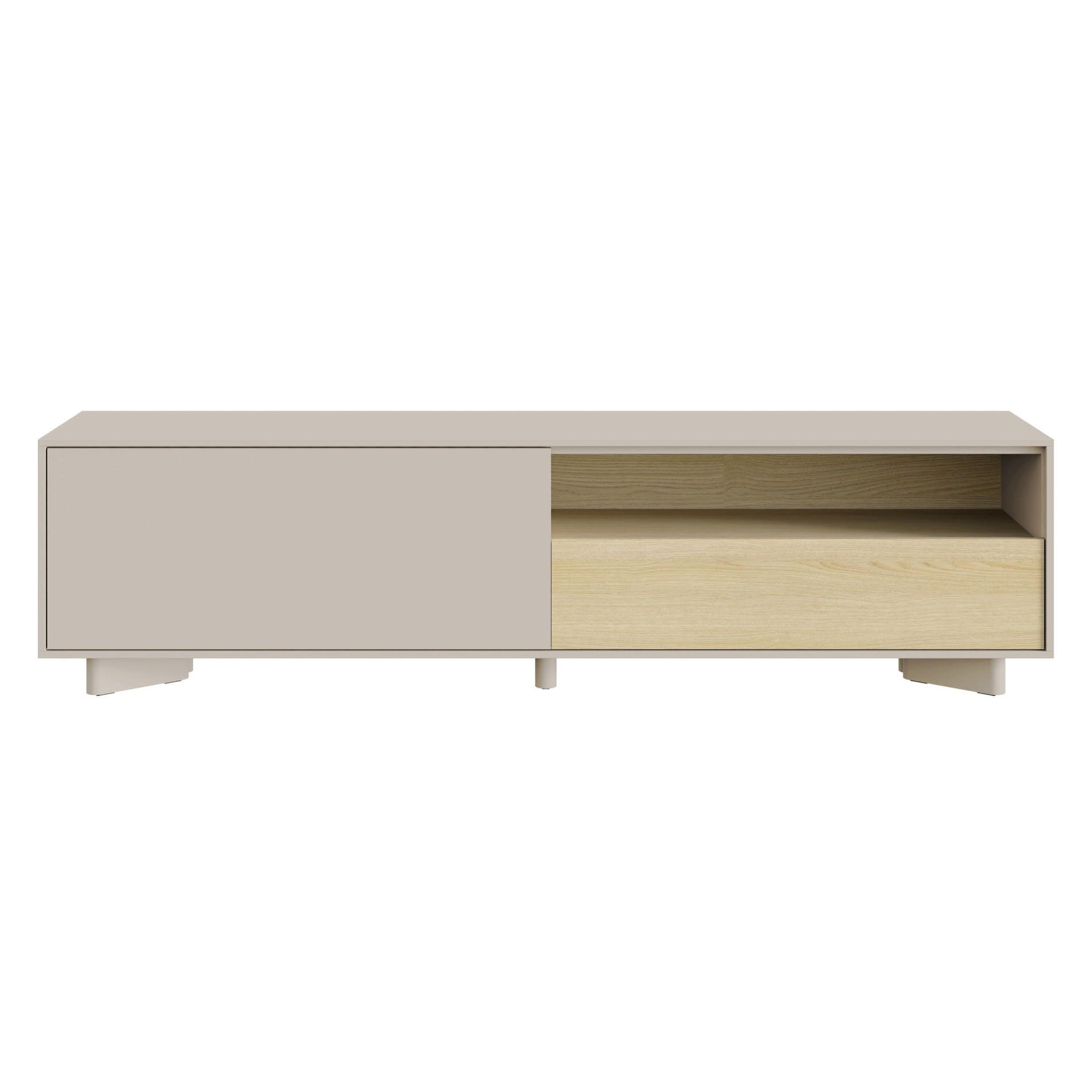 TV stolík Distria Kašmírovo sivý 175/46/35 cm - taupe/béžová, kompozitné drevo (140/46/35cm) - Selsey