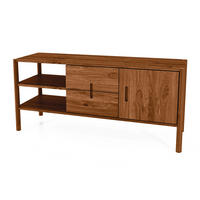 KOMMODE INA Wildeiche - Mokka, Holz (142/64/46cm) - byoak