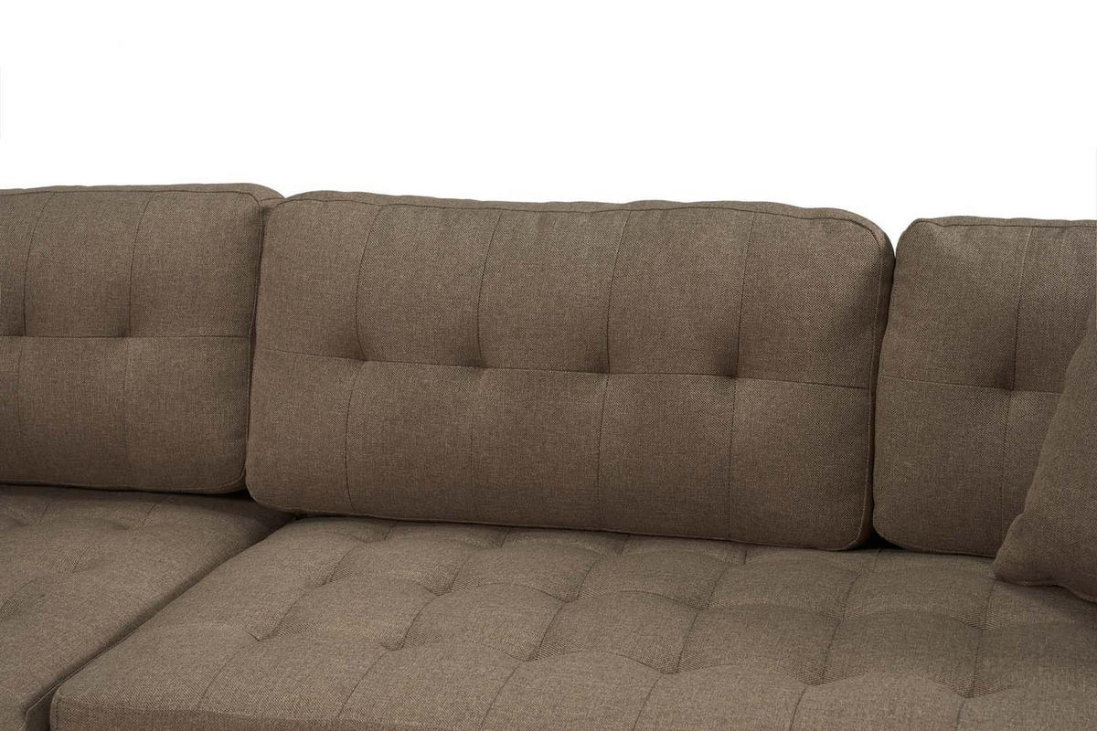 ECKSOFA Stoff braun - Braun, Textil (290/177cm) - ebuy24