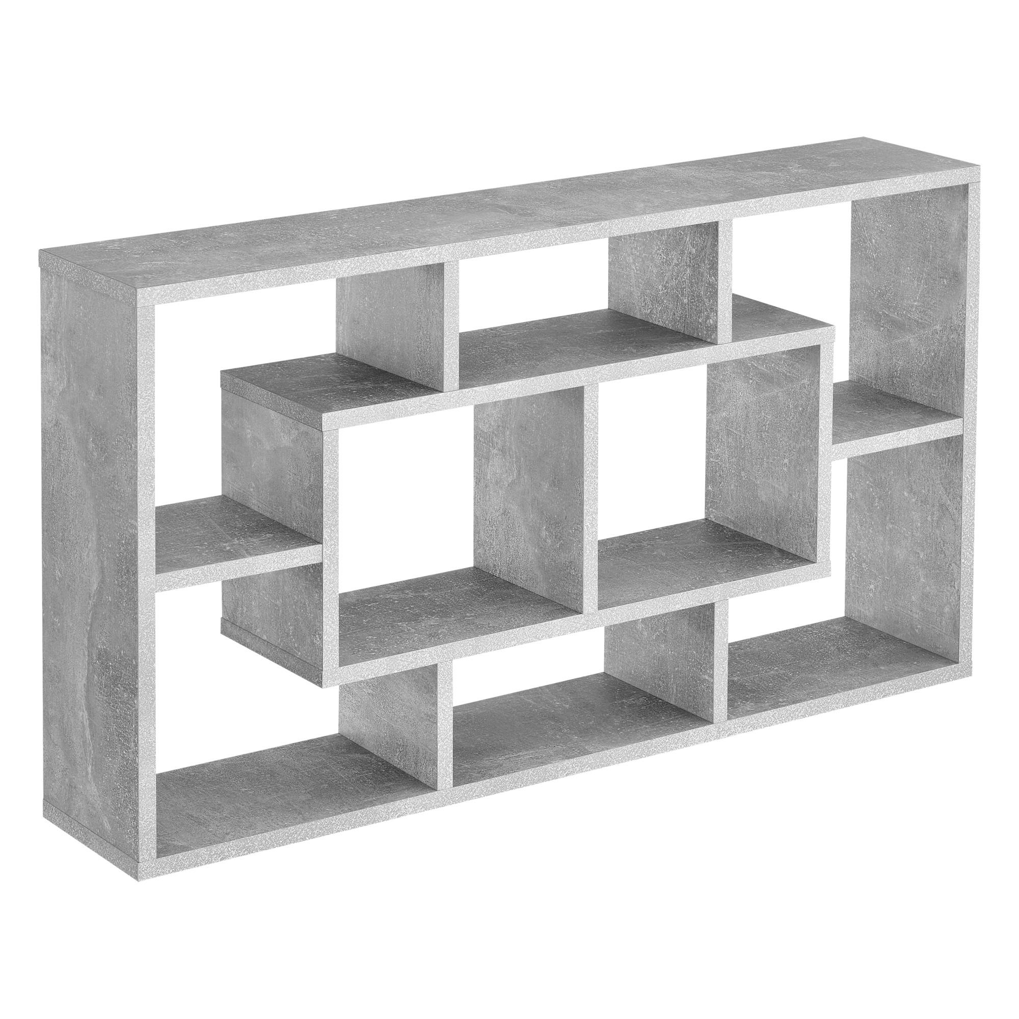 Thumbnail - [en.casa] Wandregal, Grau, Holzwerkstoff, 8 Fächer, 85x48x16 cm, Wohnzimmer, Regale, Wandregale