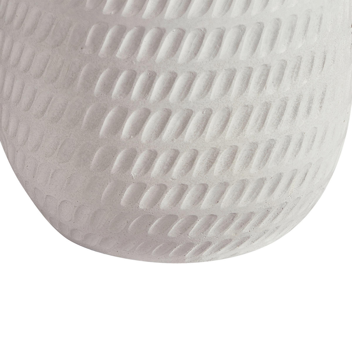 BLUMENAMPEL cremeweiß rund 20/20/21 cm Livadia - Weiß, Naturmaterialen (21cm) - Beliani