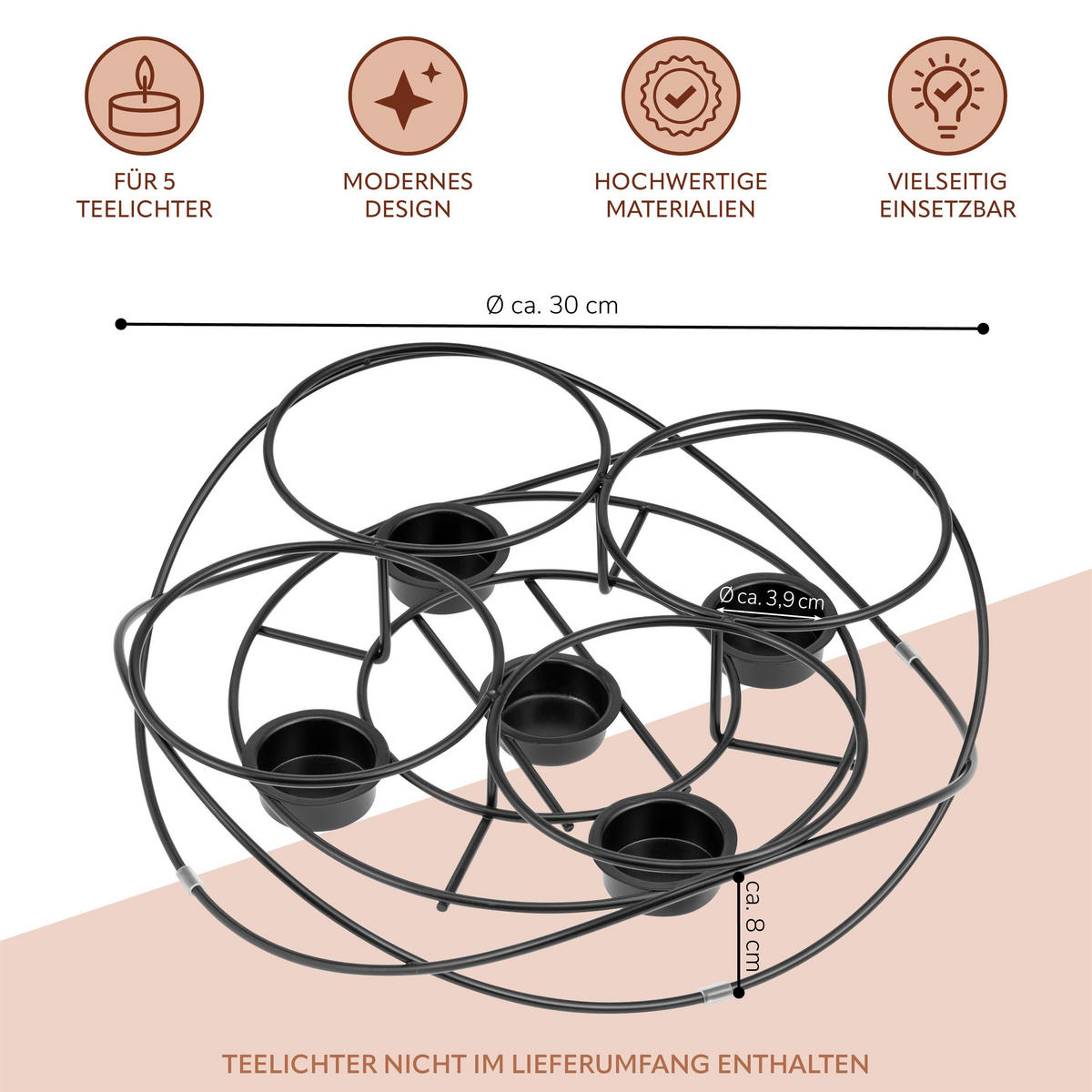 SPEISEWÄRMER, schwarz - Schwarz, Metall (30/8cm) - bremermann