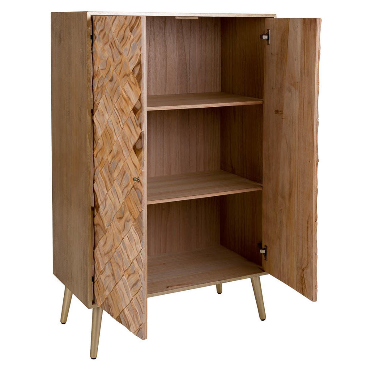 SCHRANK aus holz 76x42x125 cm braun - Braun, Holz (76/125/42cm) - Wanderlust