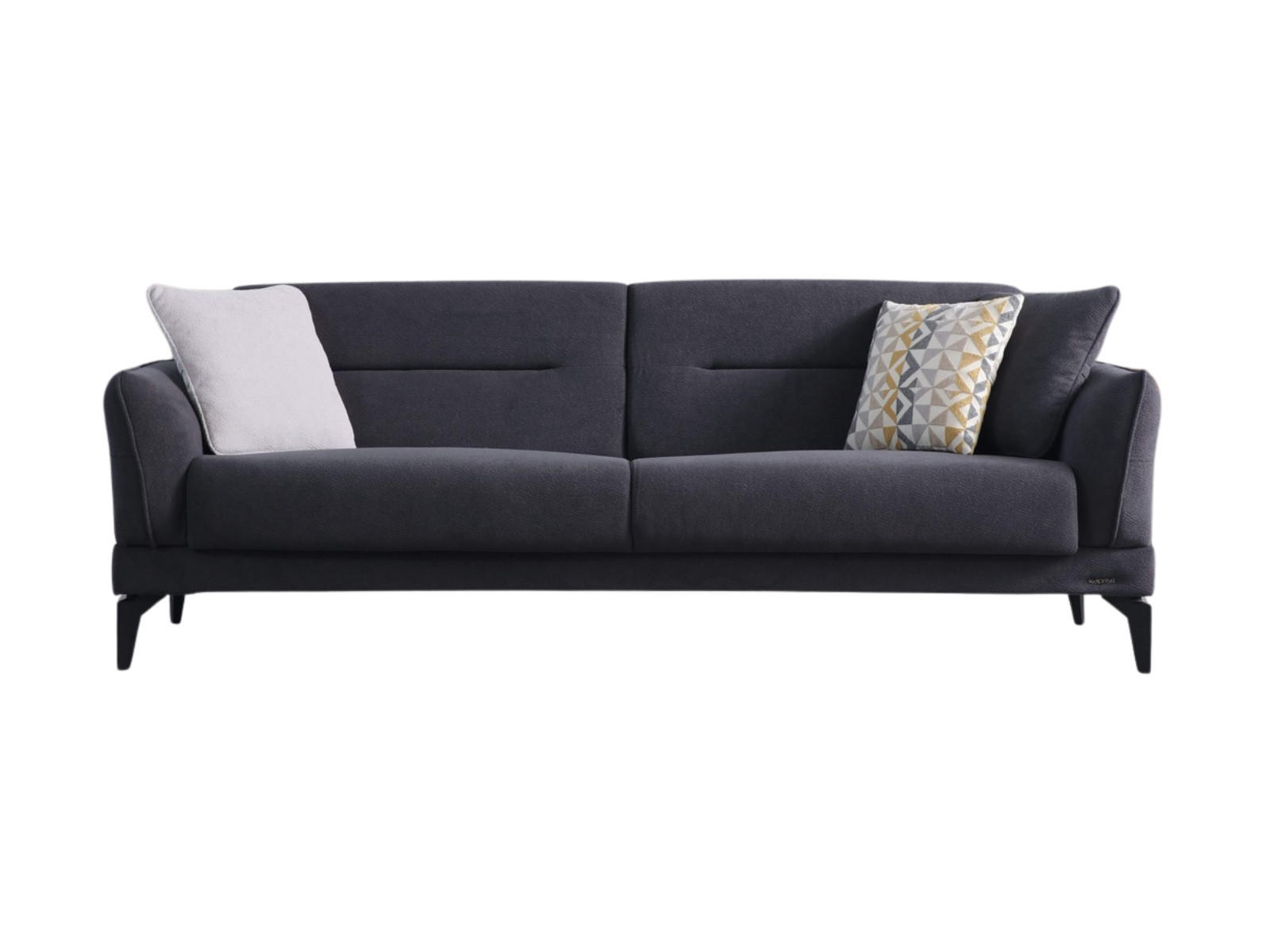 SOFA Dolcezza 3-Sitzer Bouclé Anthrazit - Anthrazit, Kunststoff/Textil (225/84/90cm)