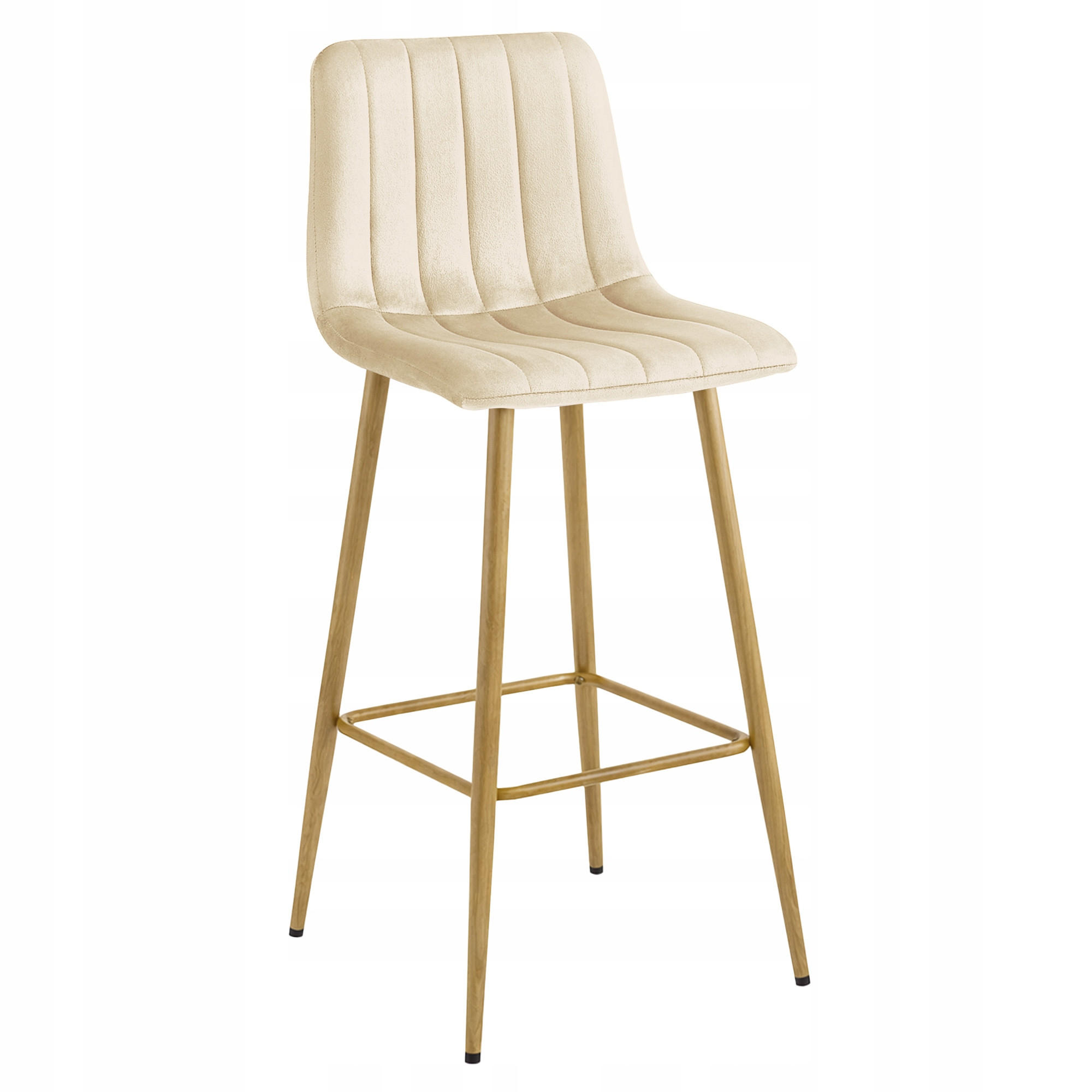 BARHOCKER Beige 43x49 cm POZZA Ergonomisches Sitzkissen - Beige, Metall (43/56/49cm)