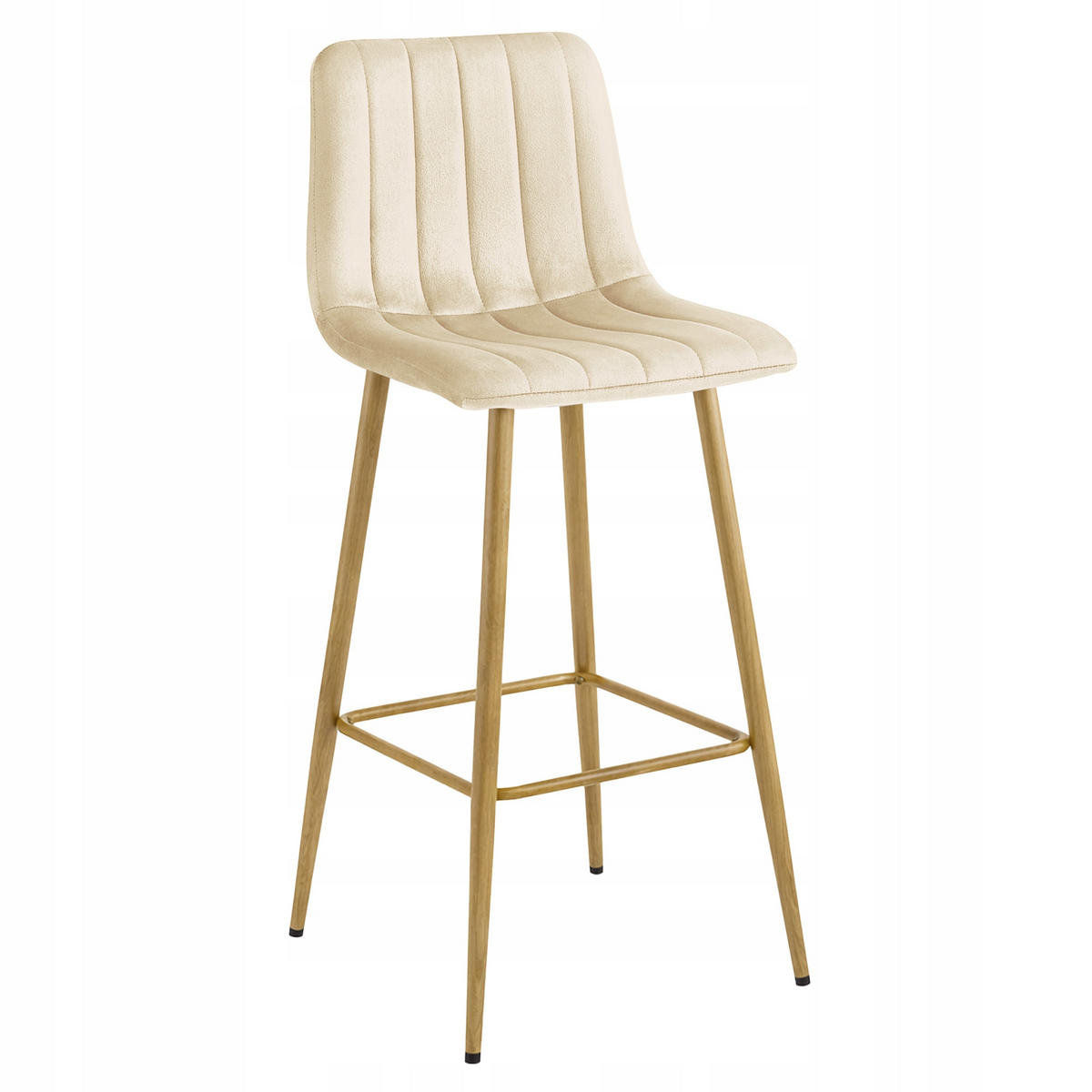 BARHOCKER Beige 43x49 cm POZZA Ergonomisches Sitzkissen - Beige, Metall (43/56/49cm)