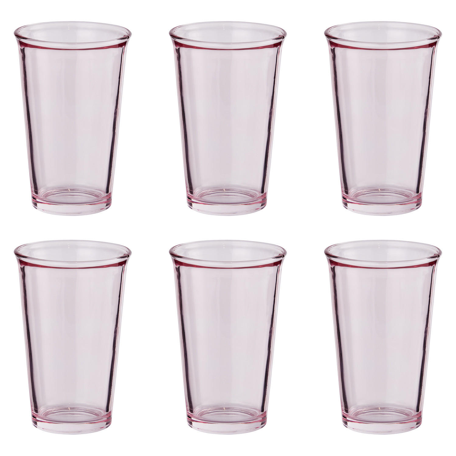 TRINKGLAS (6er-Set) Galet 280ml - Rosa, Glas (0.28L) - Butlers