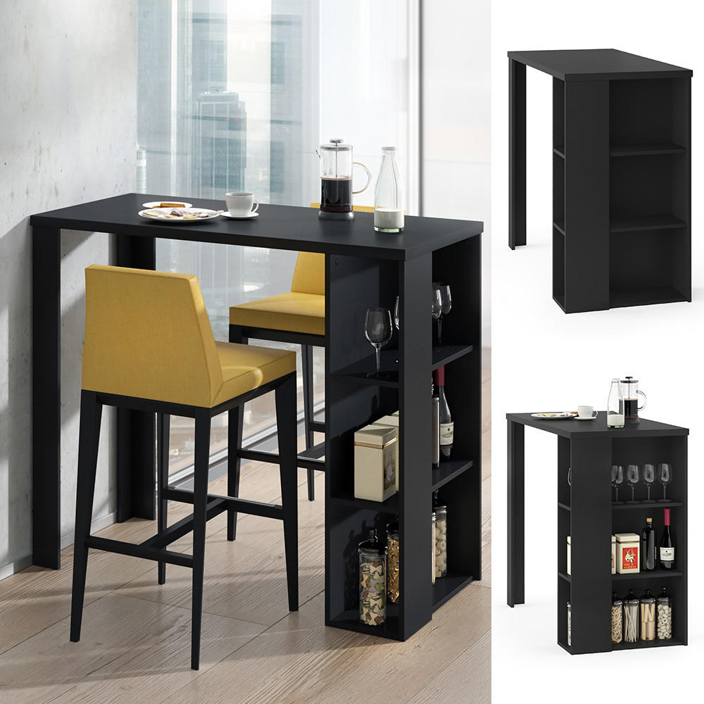 BARTISCH Noel Schwarz 120 x 60 cm - Schwarz, Holzwerkstoff (120/105.6/60cm) - Vicco