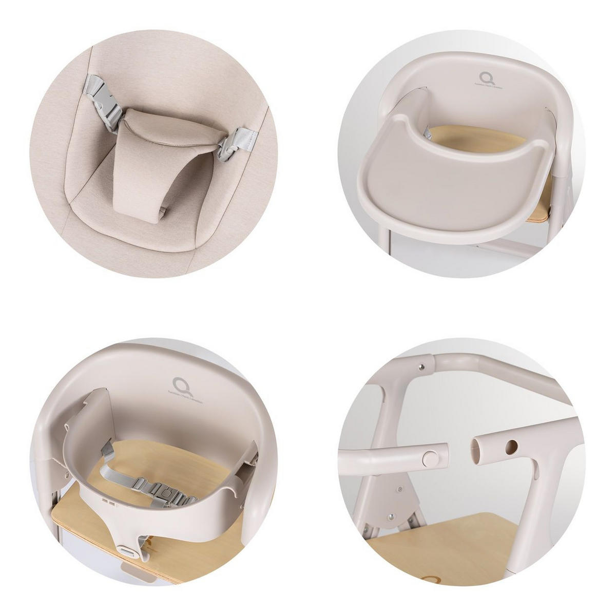 HOCHSTUHL Quatro 4in1 beige Babywippe Lernturm Kinderstuhl Tablett Fußstütze - Beige, Kunststoff (49/95/65cm) - Chipolino