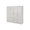 KLEIDERSCHRANK Lyke, Beige - Beige, Holzwerkstoff (206/200/51cm) - Bettso